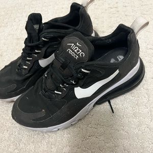 Womens Air Max React 270 Sneakers In Black & White